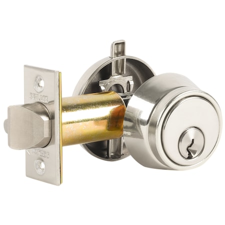 Schlage Grade 2, Single Cyl Deadlatch, C KWY, US26, Rectangle Stk B250PD 625